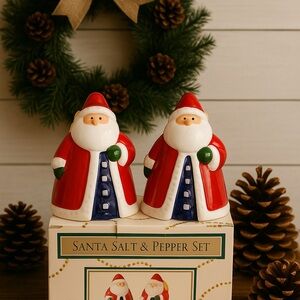 1997 Santa Salt & Pepper Shaker Set – Dayton Hudson – Ceramic Christmas